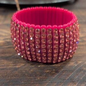 Elegant Pink Crystal Bracelet